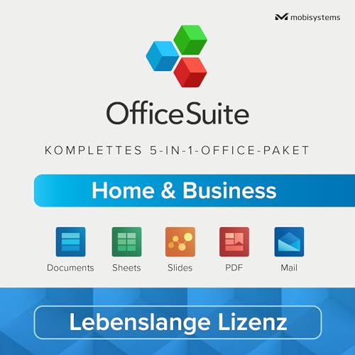 Detalle de OfficeSuite Home & Business – Lebenslange Lizenz für 1 Windows-PC | Documents, Sheets, Slides, PDF, Mail & Calendar von MobiSystems