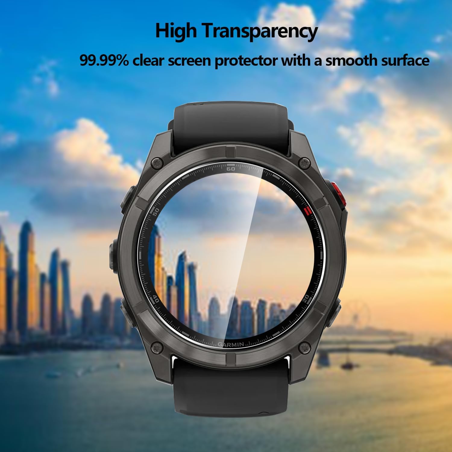 Thumbnail 4 de Natbok 5x Schutzglas für Garmin Fenix 8 Pro 51 mm (Panzerglas, 9H) – ultra-klar & anti-Fingerabdruck