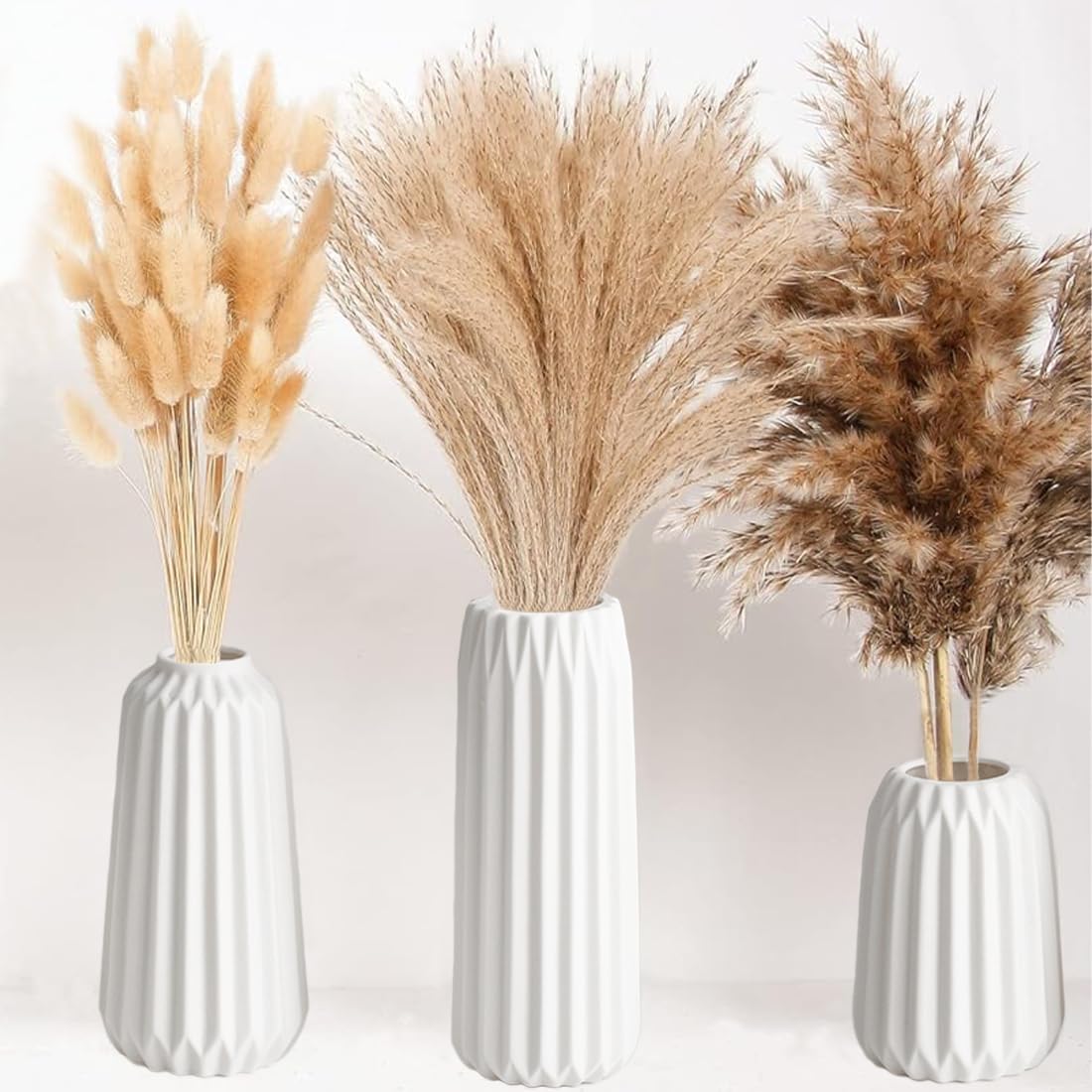 Thumbnail 6 de Set of 3 Small Ceramic Flower Vases (Nordic style) for Dining Table Decoration