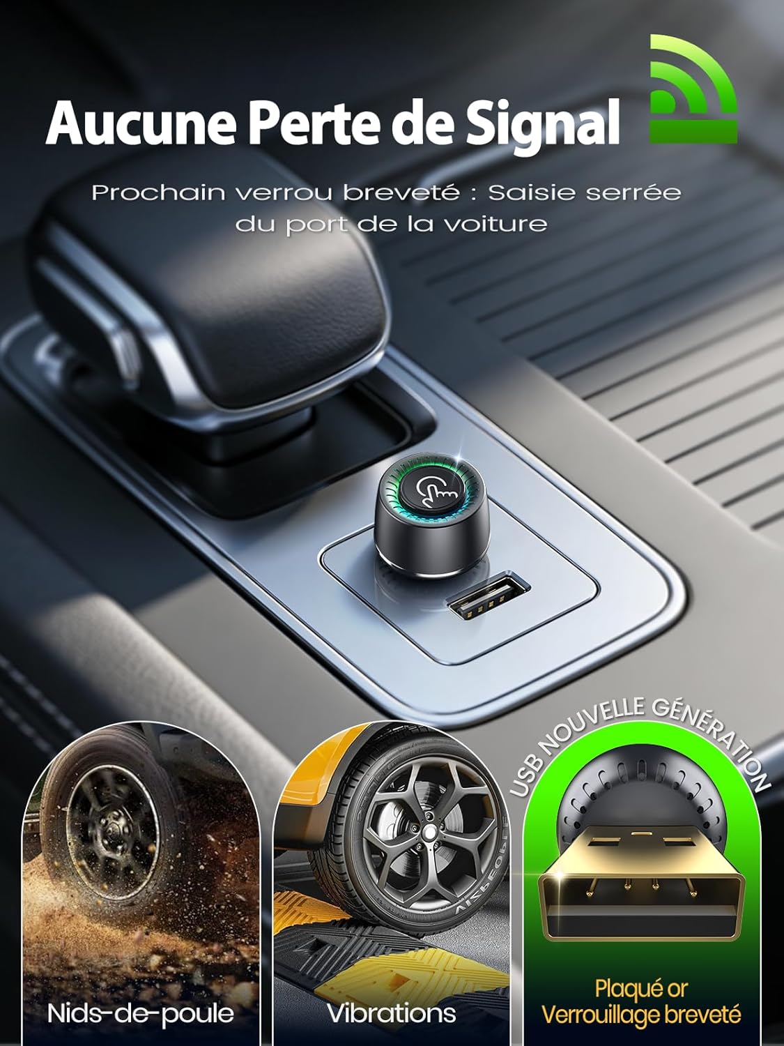 Detalle 2 de Adaptateur CarPlay sans Fil 2-en-1 pour iPhone et Android Auto — Ultra compact et connexion stable