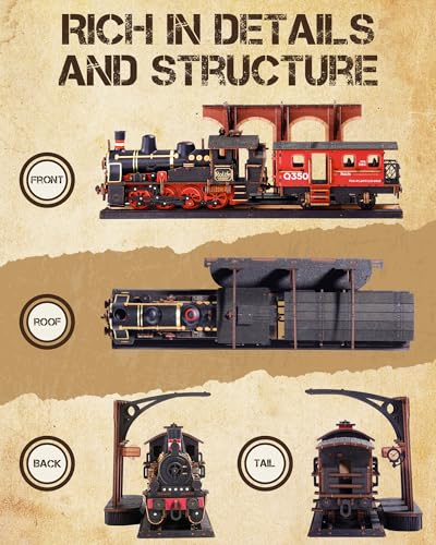 Thumbnail 4 de Rolife Steam Journey 3D wooden train puzzle 🚂