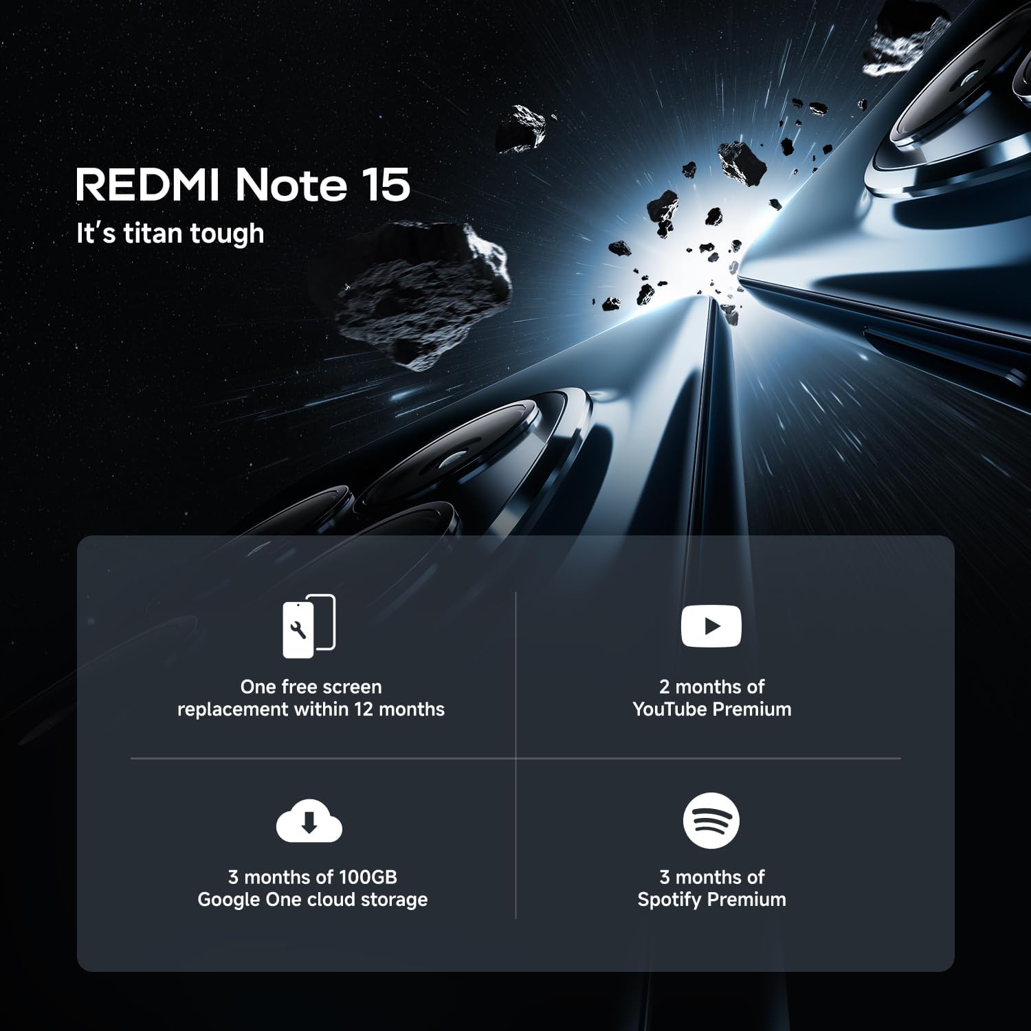 Detalle de XIAOMI Redmi Note 15 8+128 GB mit 6000-mAh Akku