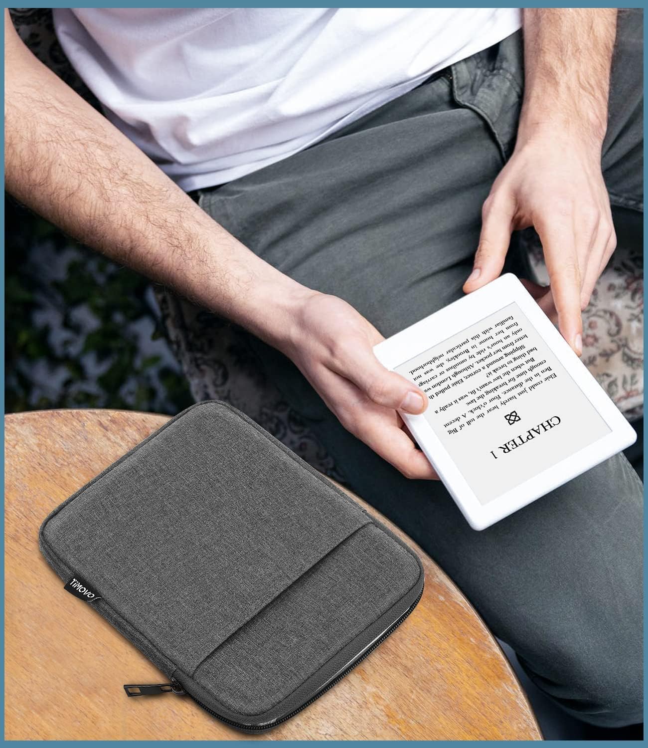 Thumbnail 6 de TiMOVO Schutzhülle 6–7 Zoll für eReader – Stoßfeste Sleeve mit Reißverschluss, Dunkelgrau