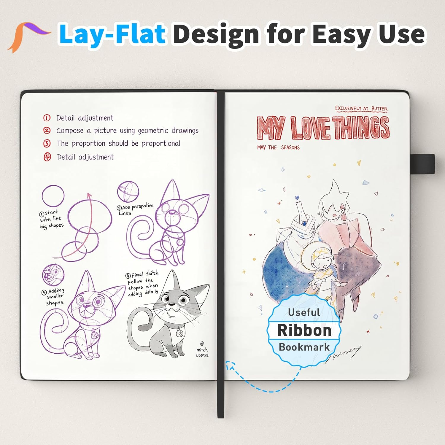 Thumbnail 3 de Smarpau A4 Plain Notebook – PU Leather Journal with 180 Unlined Pages