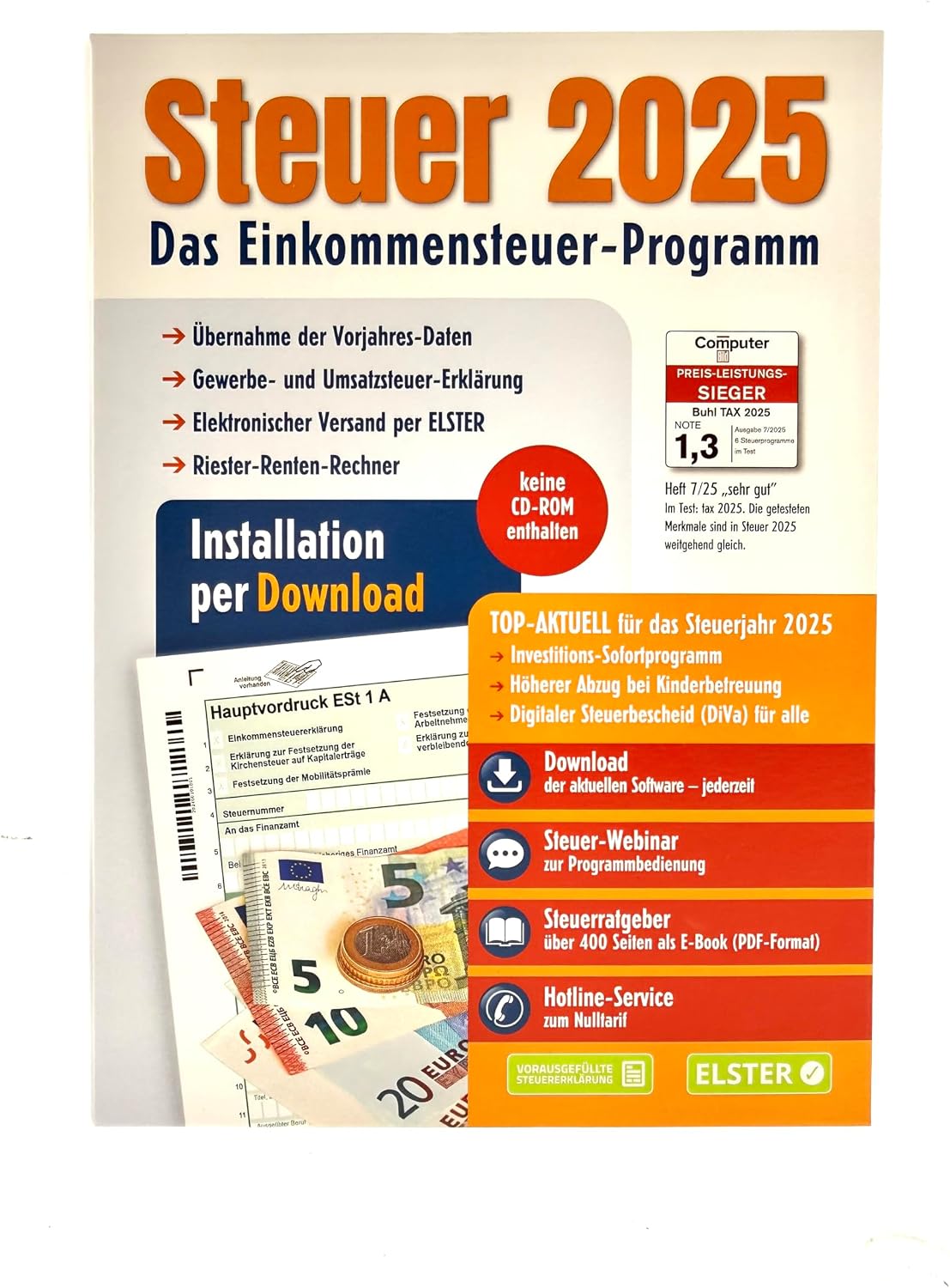 Thumbnail 3 de Steuer 2025 – ELSTER‑Komplettlösung zum Download (kein CD Versand)