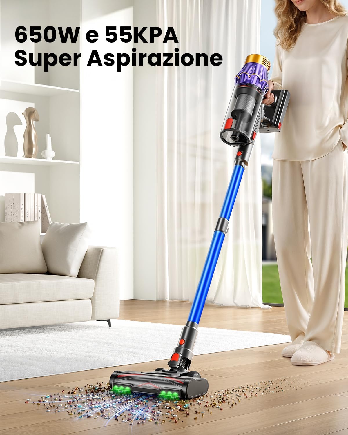 Detalle de AIBIRTH Aspirapolvere Senza Fili 55KPa 650W – guida all'acquisto
