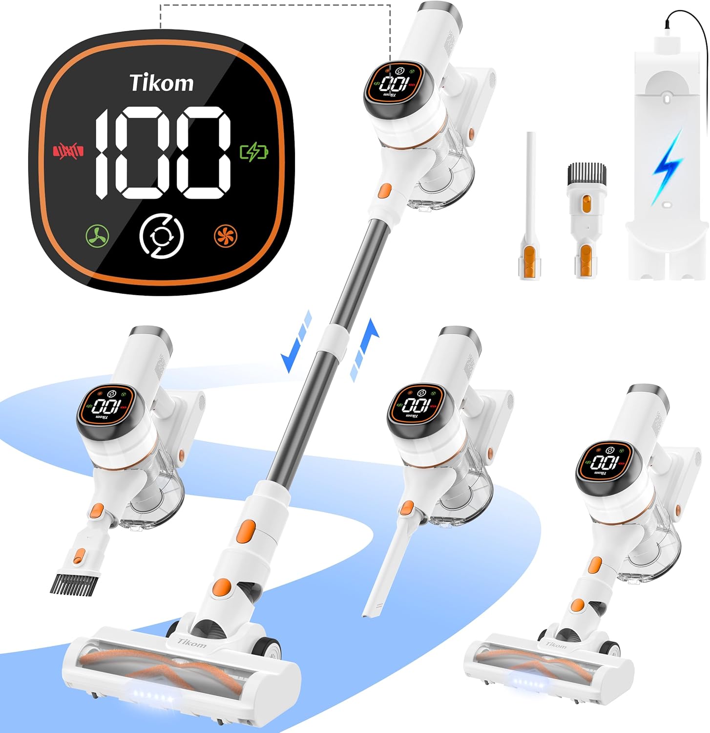 Detalle de Tikom V500 Cordless Vacuum Cleaner 40000Pa 🧹