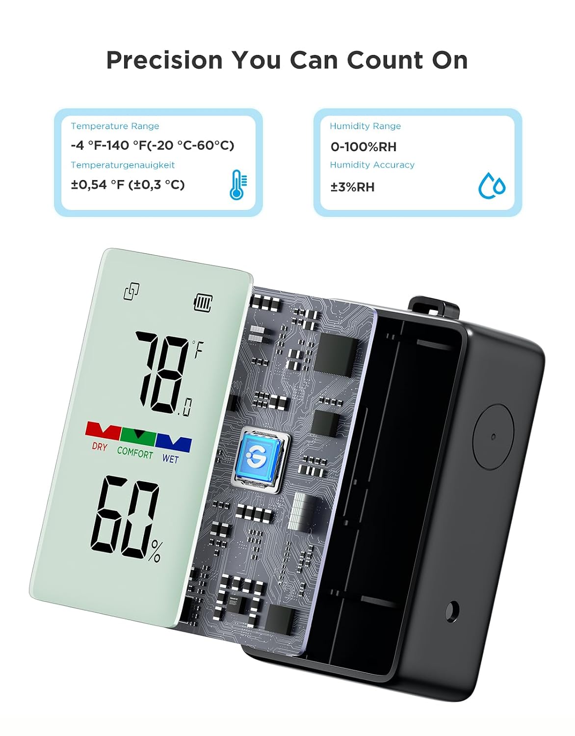Detalle de GoveeLife Indoor-Outdoor Thermo-Hygrometer, IP65