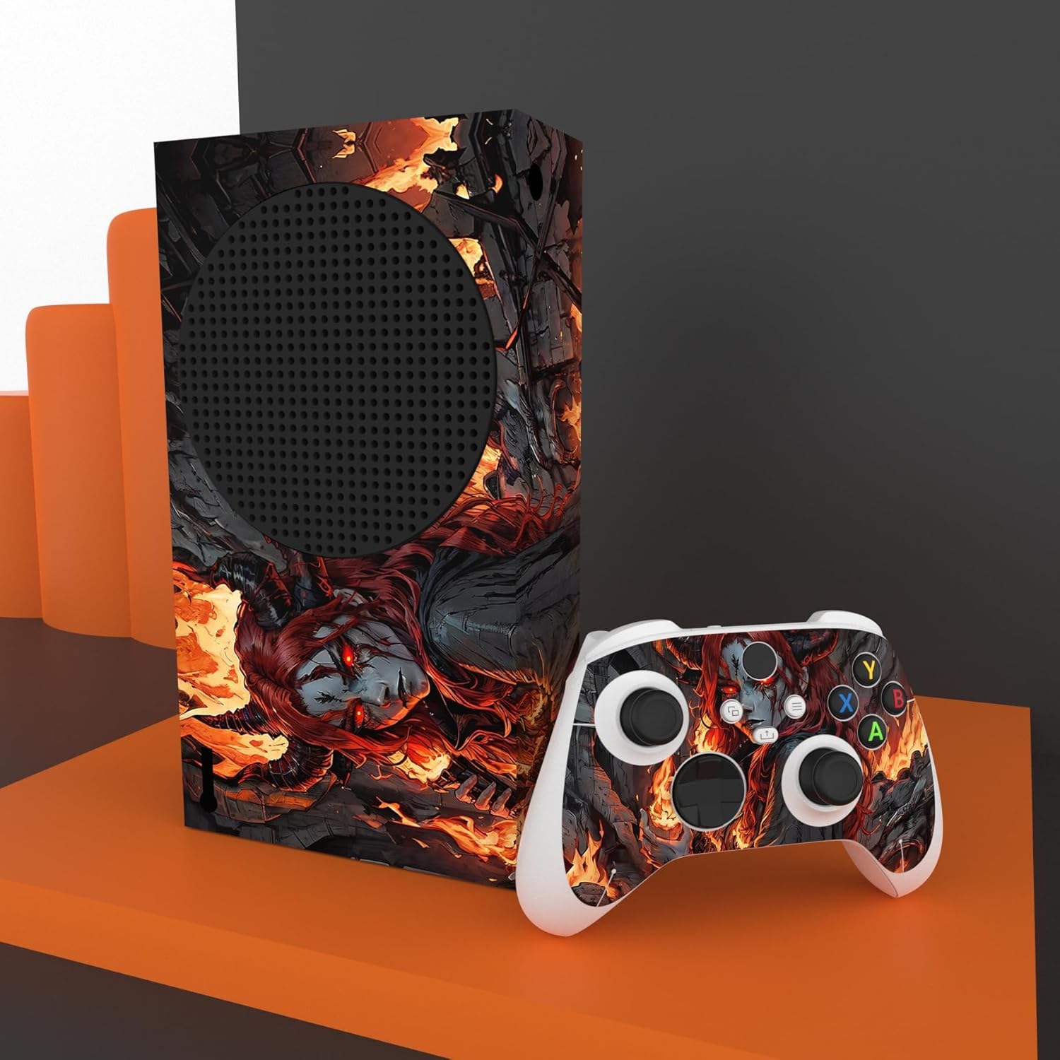 Thumbnail 4 de playvital Custom Vinyl Skins for Xbox Series S (Flame Envoy) console & controller decals