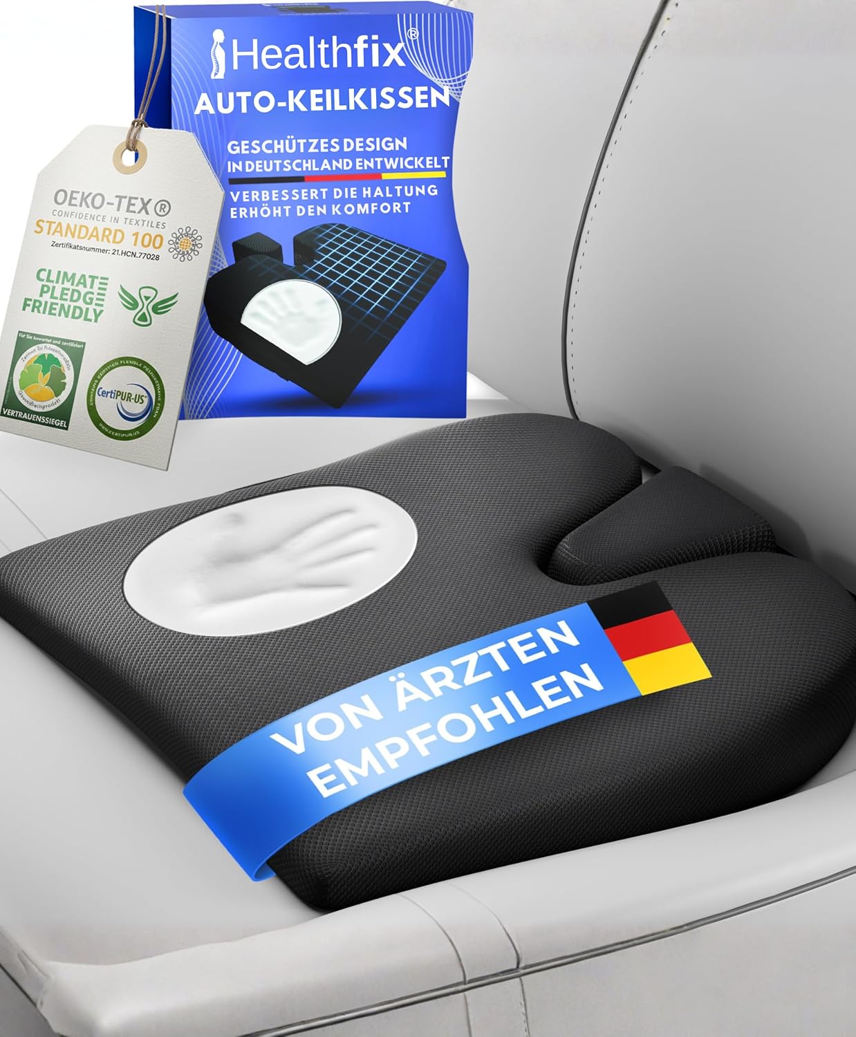 Detalle de Healthfix® Auto-Keilkissen Fest 85–135 kg
