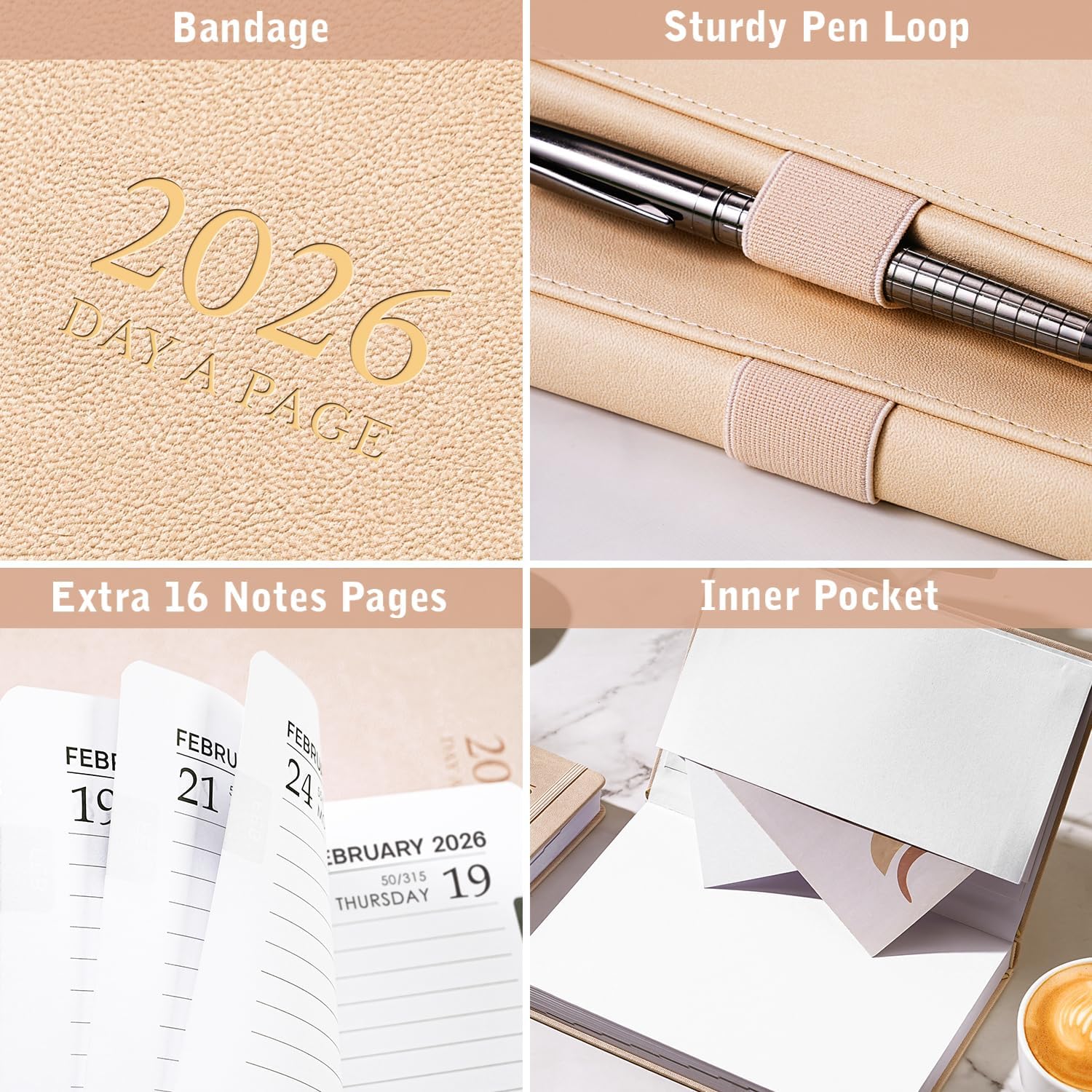 Thumbnail 5 de Indeme Diary 2026 A5 day‑per‑page planner 📔