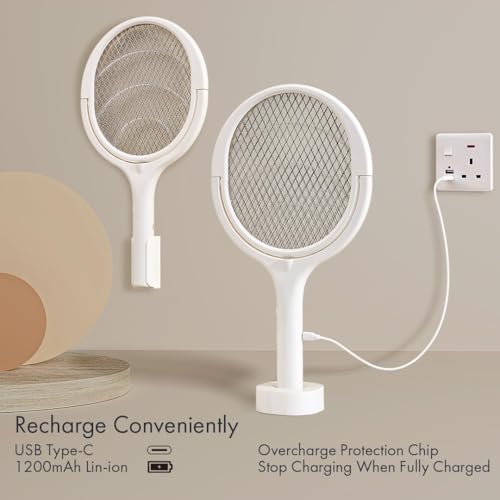 Detalle 1 de GeckoMan raqueta mosquitos eléctrica 43 a 70 cm