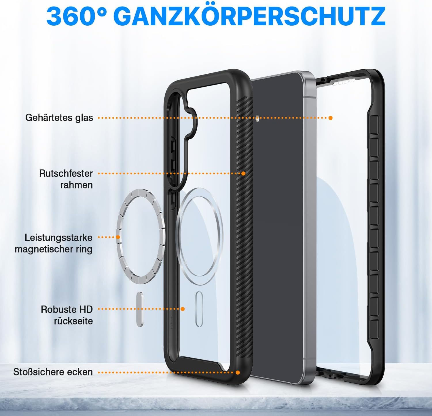 Thumbnail 1 de CENHUFO Samsung Galaxy S25 FE Hülle 360°