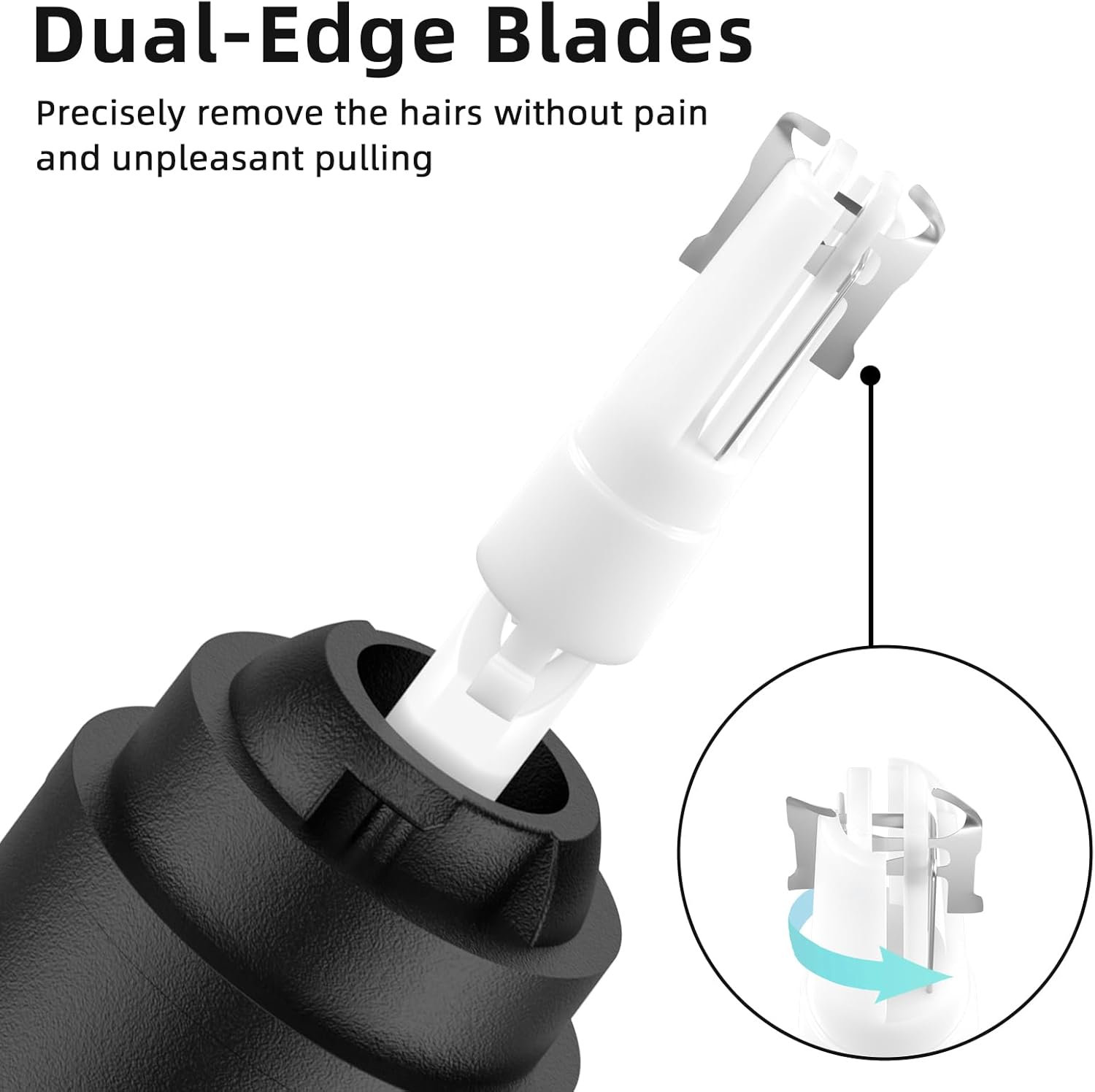 Thumbnail 3 de Nose Hair Trimmer – Rechargeable cordless nose and eyebrow trimming tool with LED light and dual-edge blades
