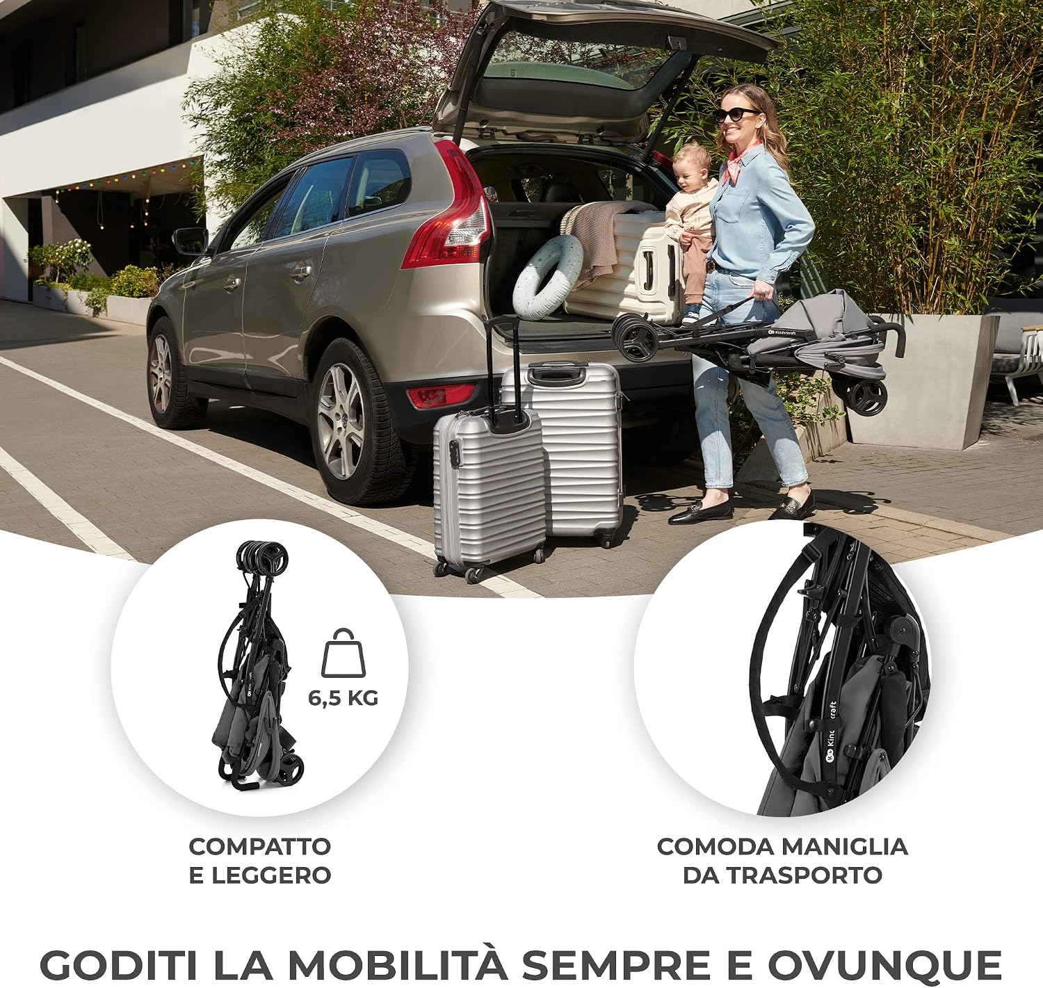Thumbnail 1 de Kinderkraft TIK: Passeggino leggero e compatto, 6,5 kg, convergenza ideale per viaggi e daily use