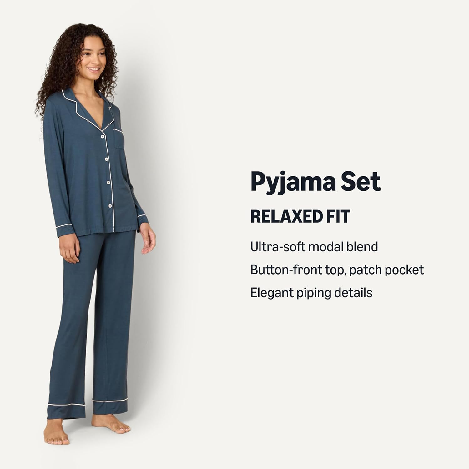 Thumbnail 3 de Amazon Essentials x Sofia Grainge women’s stretch modal long-sleeve pyjama set