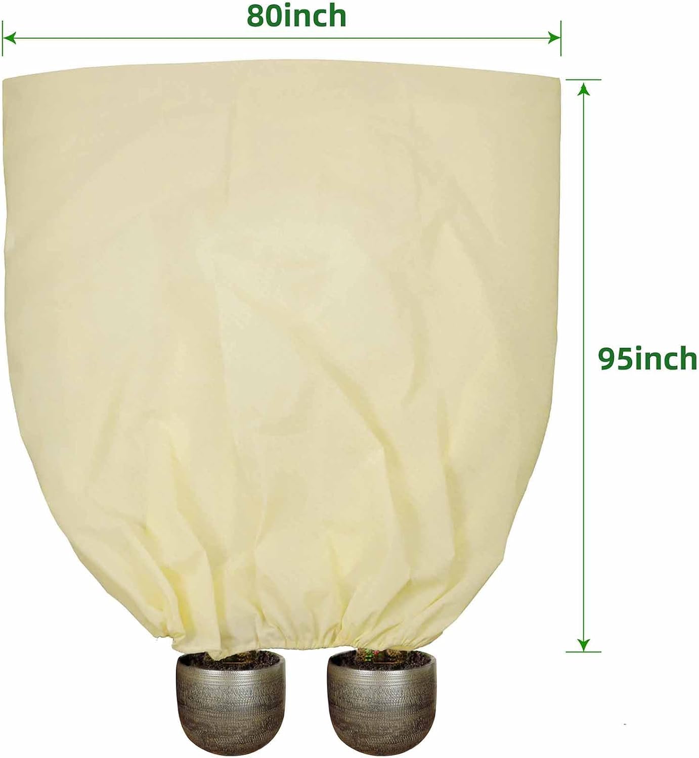 Detalle 2 de 78x41in Plant Covers 4-Pack Frost Cloth for Plants