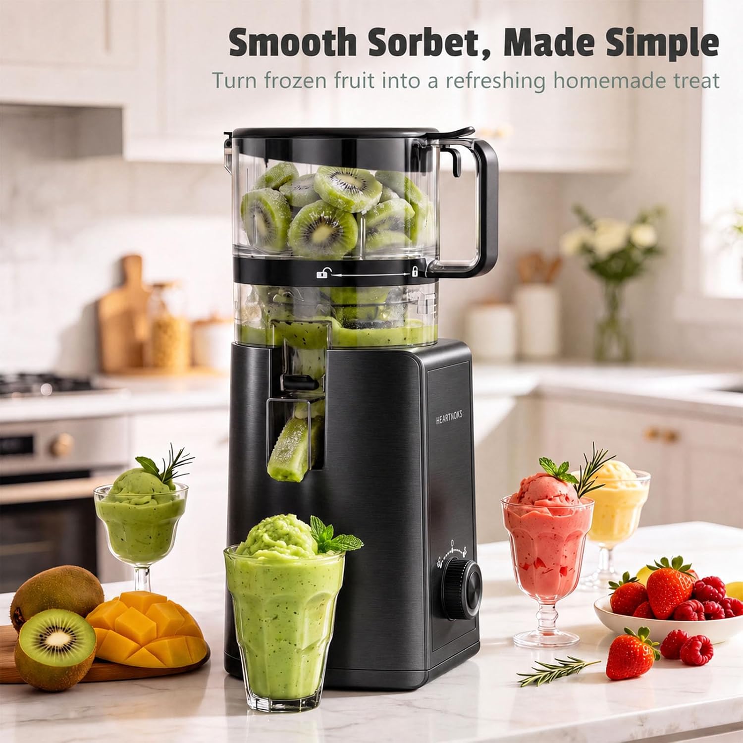 Thumbnail 5 de Heartnoks Juicer Machines: 3-in-1 Cold Press Juicer with a 6.5" Wide Feed Chute