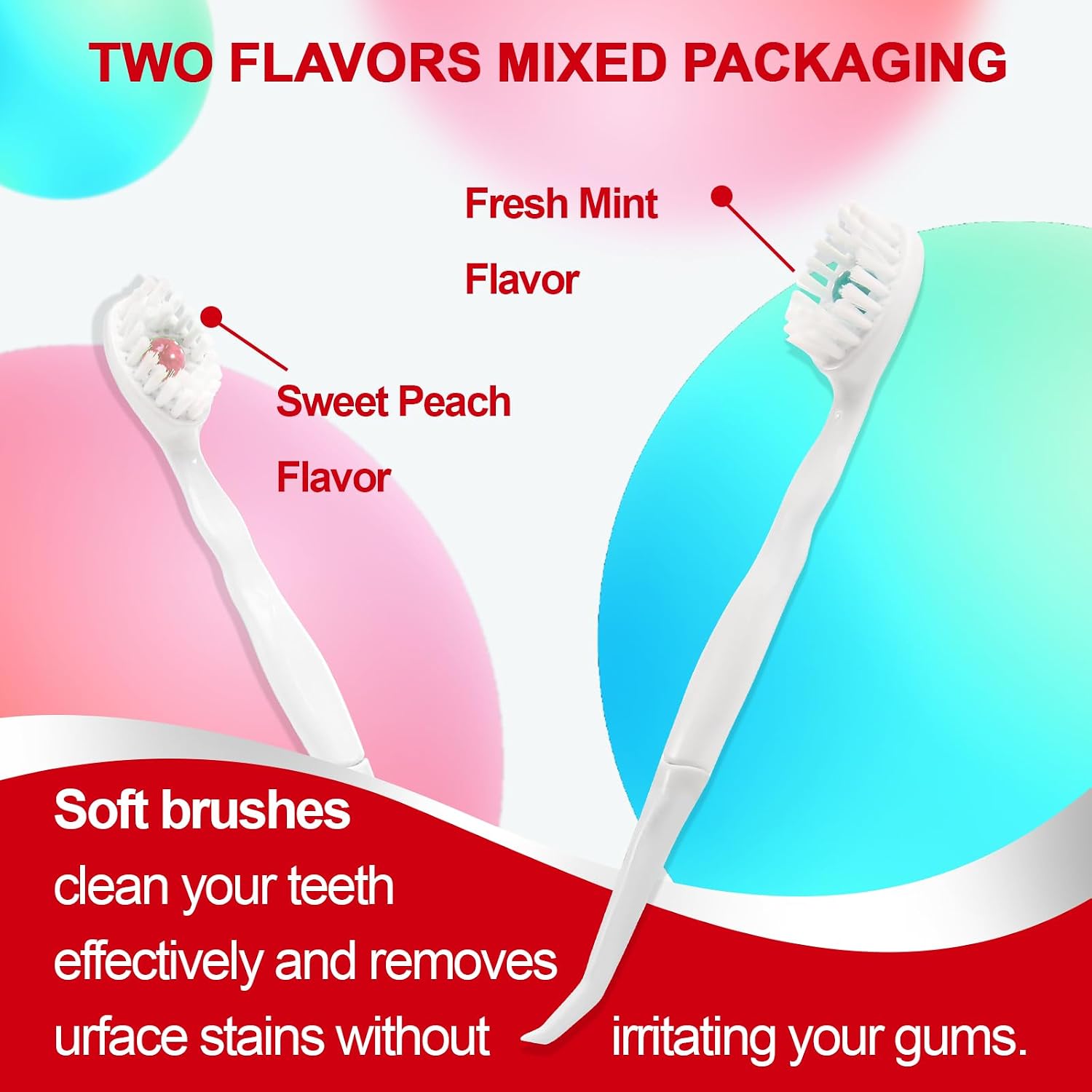 Detalle de Malisseladi Mini Disposable Toothbrushes with Toothpaste & Toothpick — Mint, 20pcs