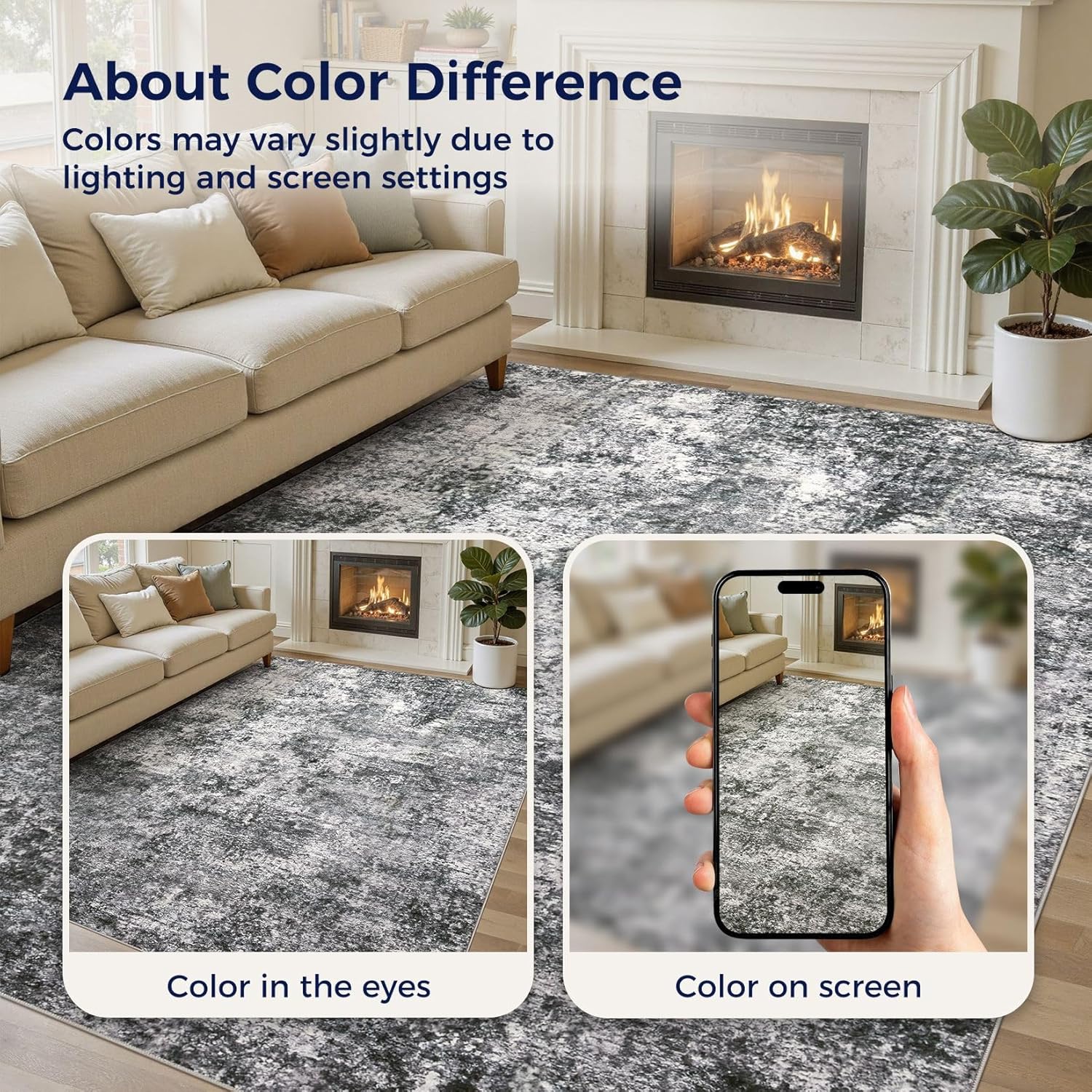 Thumbnail 6 de DMOYEST 9x12 Area Rug – Soft Low Pile Grey