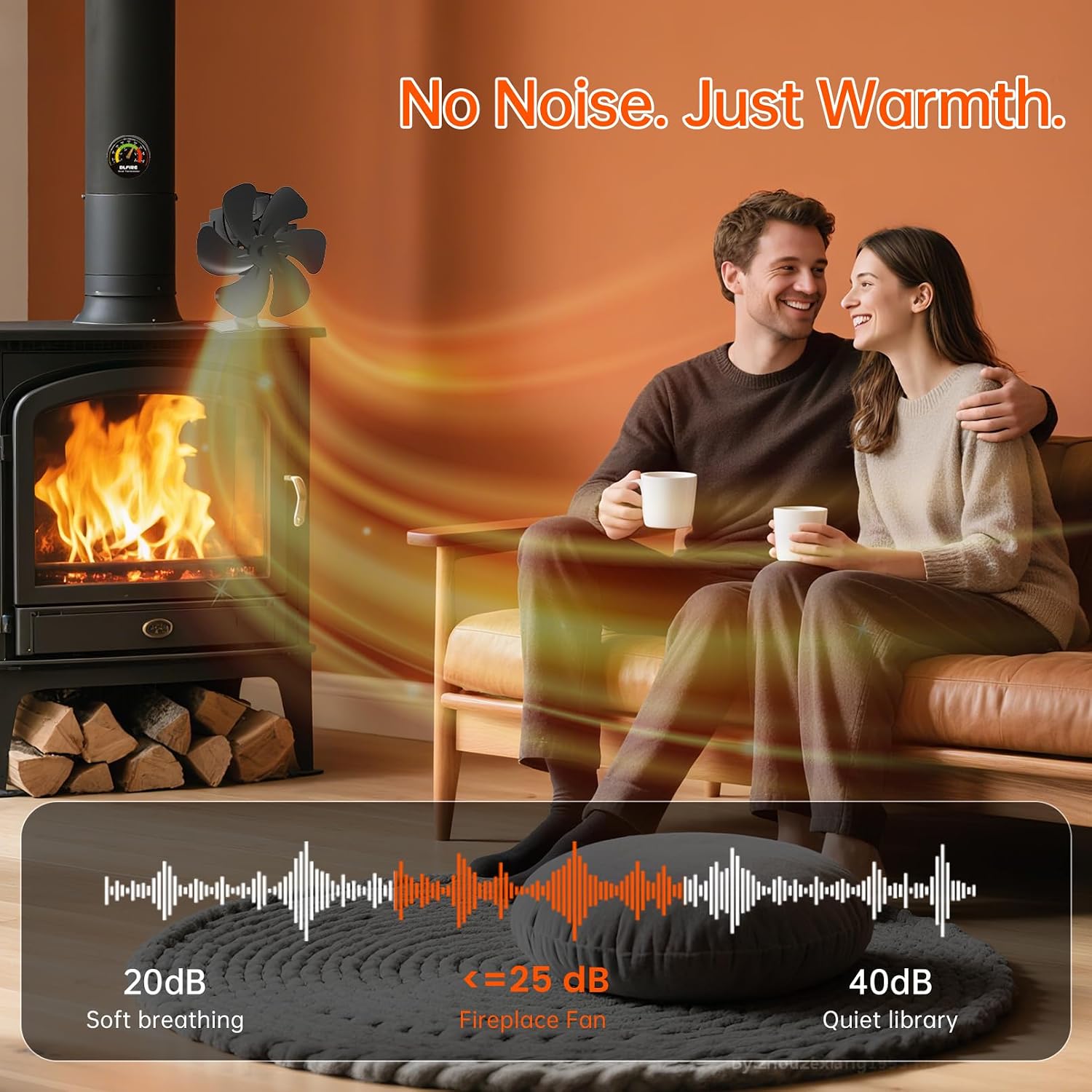 Detalle 2 de BLFIRE Log Burner Fan Heat Powered for Wood Fire