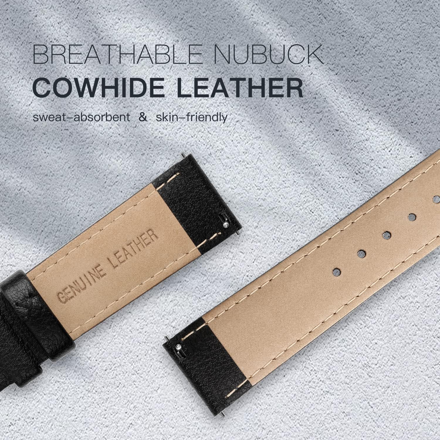 Thumbnail 3 de Tuocal 20mm Genuine Leather Strap for Galaxy Watch