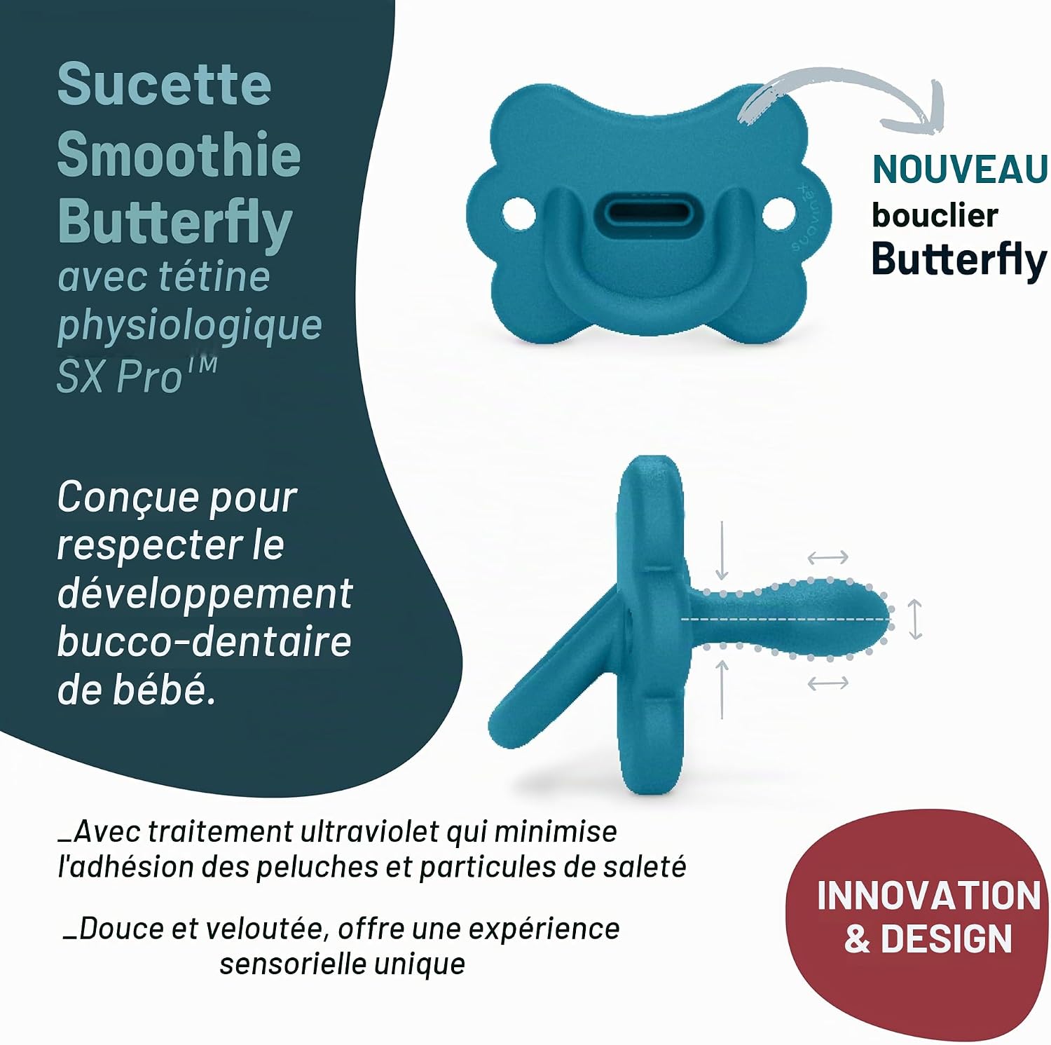 Thumbnail 6 de Suavinex Butterfly SX Pro siliconenfopspenen voor 0-6 maanden, set van 3
