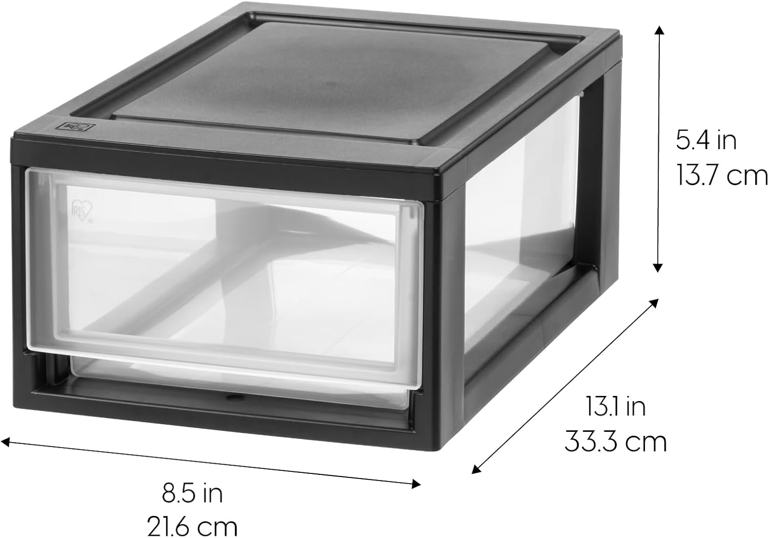 Thumbnail 2 de Iris Ohyama MSD-1: Torre di stoccaggio in plastica, set da 4 cassetti, Nero