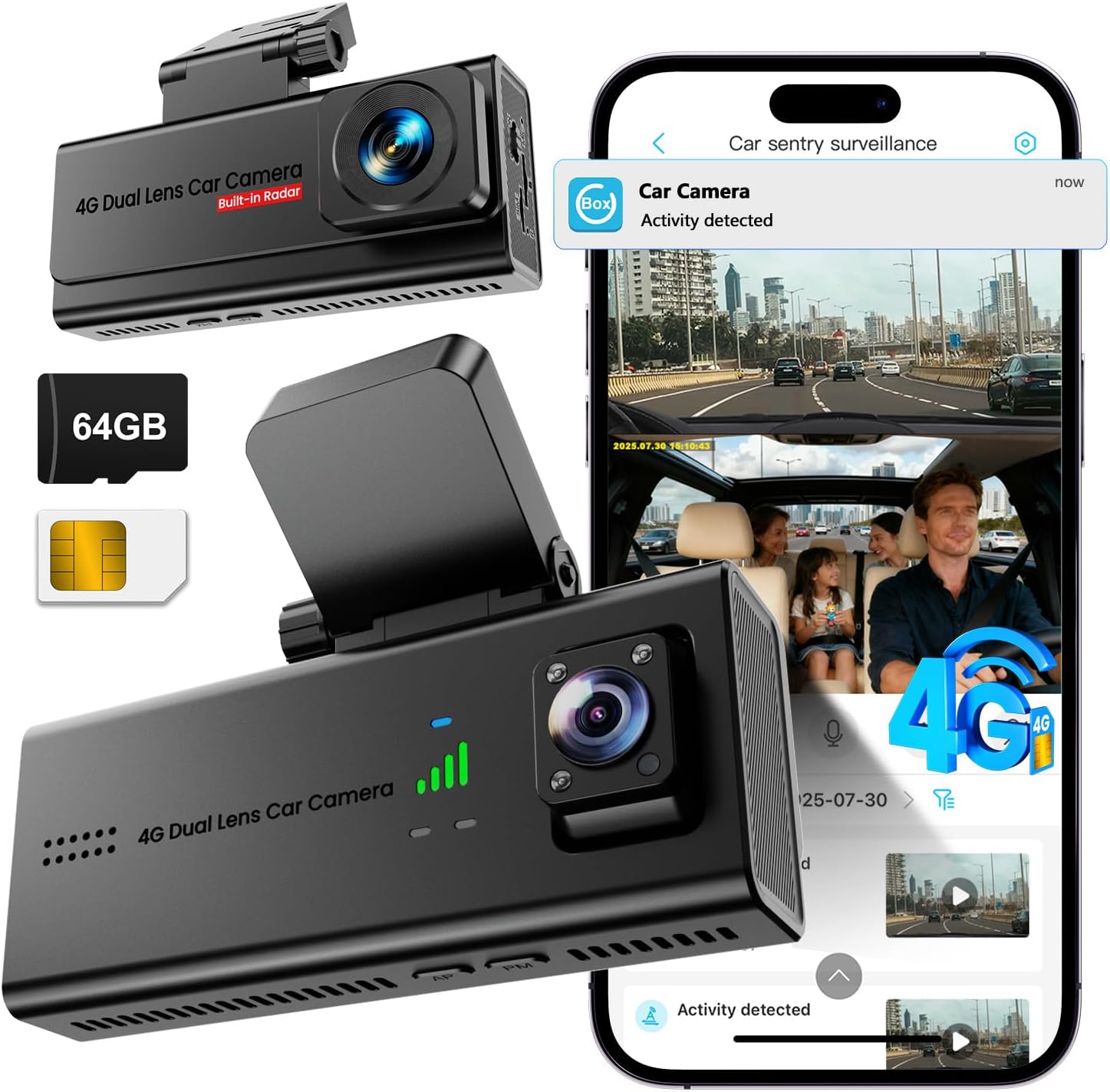 Detalle de Veralyxa 4G LTE Dash Cam Auto 64GB