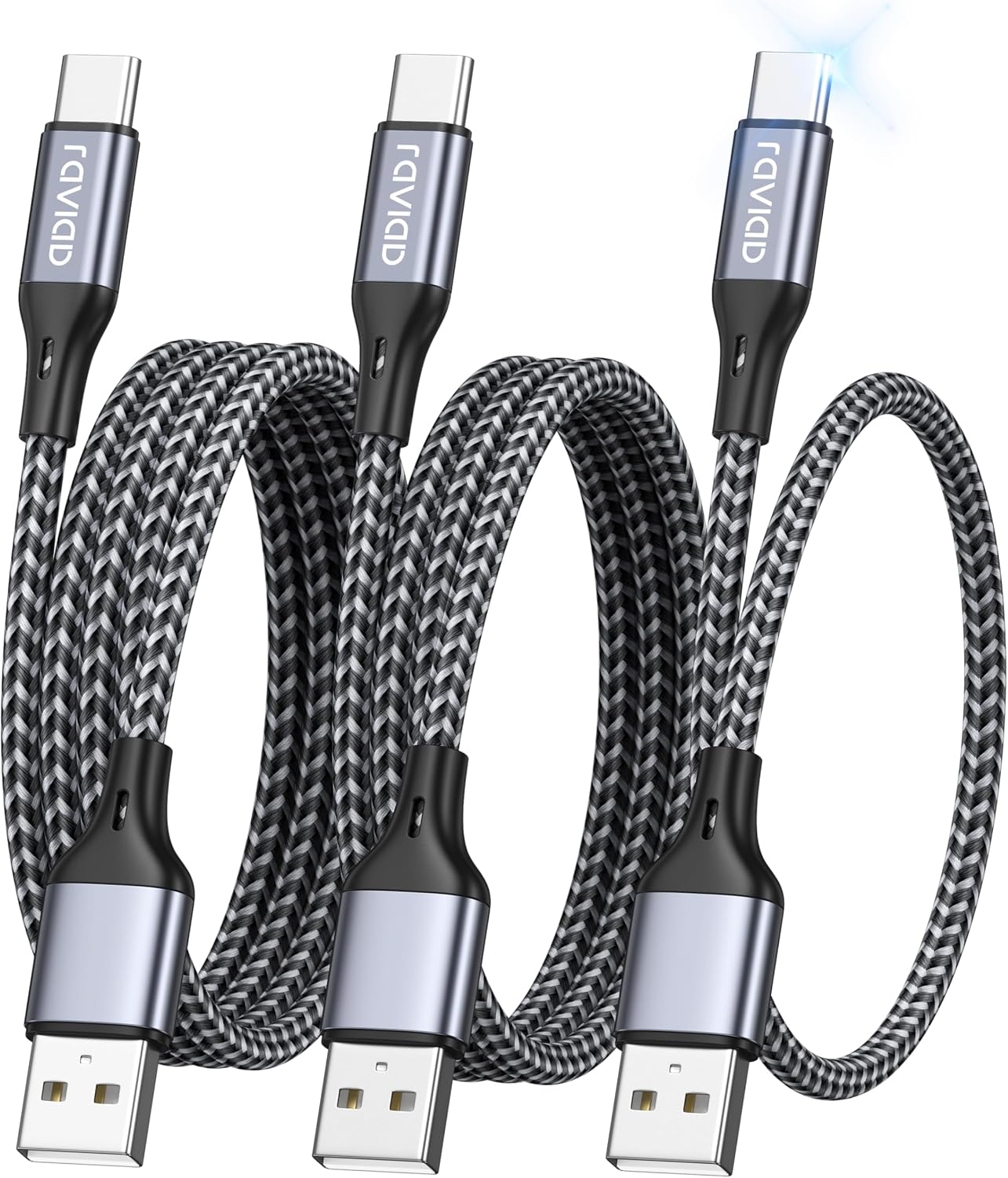 Detalle de RAVIAD Cavo USB Type-C 3 pezzi (0,3–1–2 m)