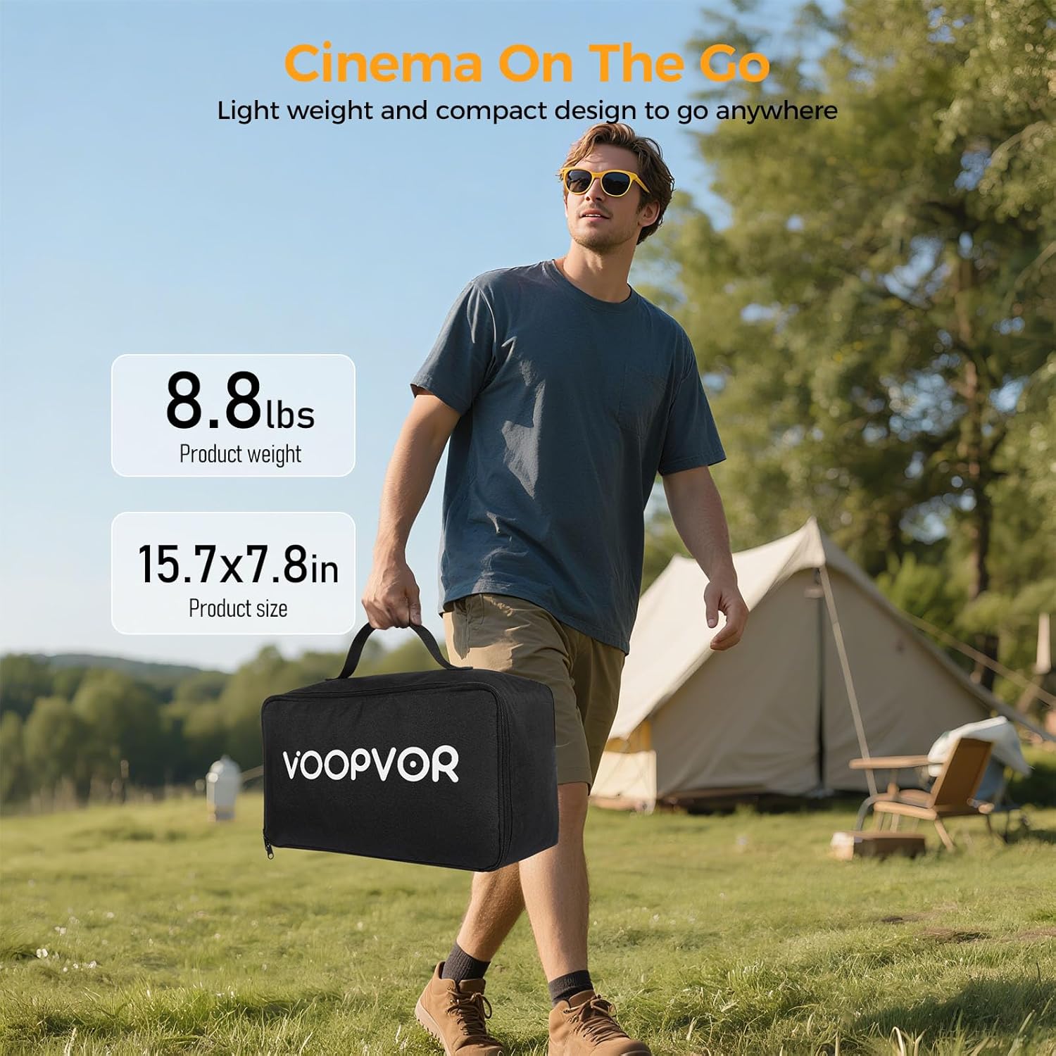 Thumbnail 6 de VOOPVOR 100-inch Outdoor Projector Screen with Stand — Portable 16:9, Wrinkle-Free, 4K HD Ready