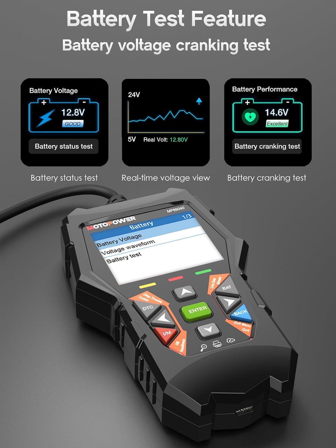 Thumbnail 3 de MOTOPOWER MP69040 OBD2 Scanner 2.8-inch
