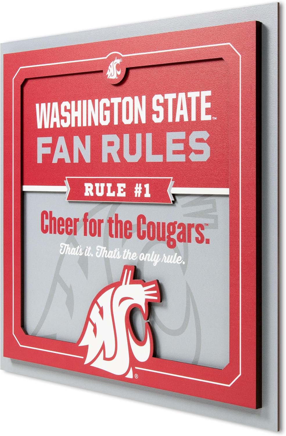 Thumbnail 5 de YouTheFan Official NCAA Tide Fan Rules 3D Wall Art (12” x 12”)