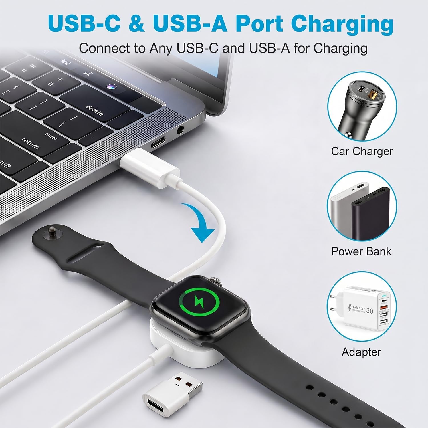 Thumbnail 6 de Chargeur Magnétique pour Apple Watch – USB-C 1 m, charge rapide et connexion stable pour toute la gamme Apple Watch
