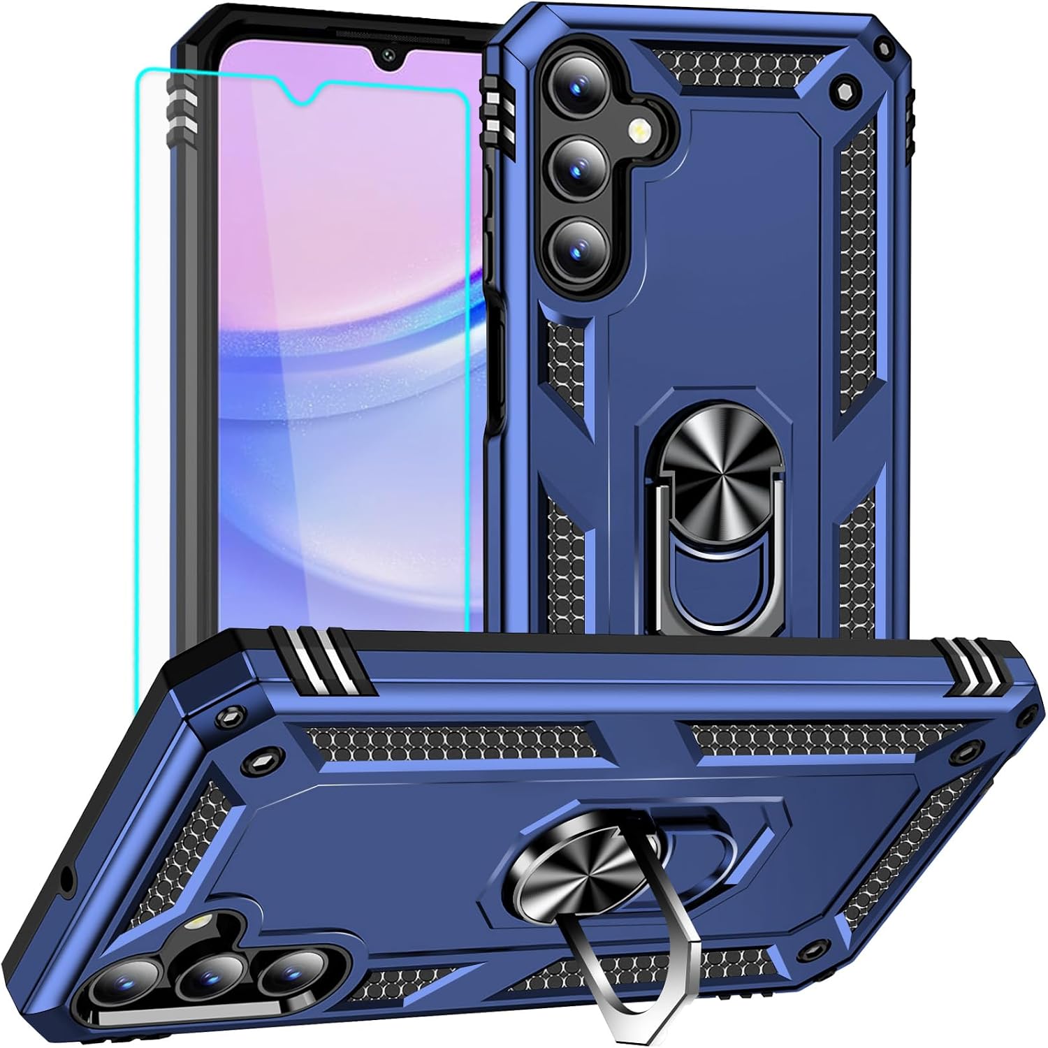 Thumbnail 6 de Yiakeng Samsung Galaxy A16 5G Case with Screen Protector (Purple) – Military Grade 20ft Drop Tested