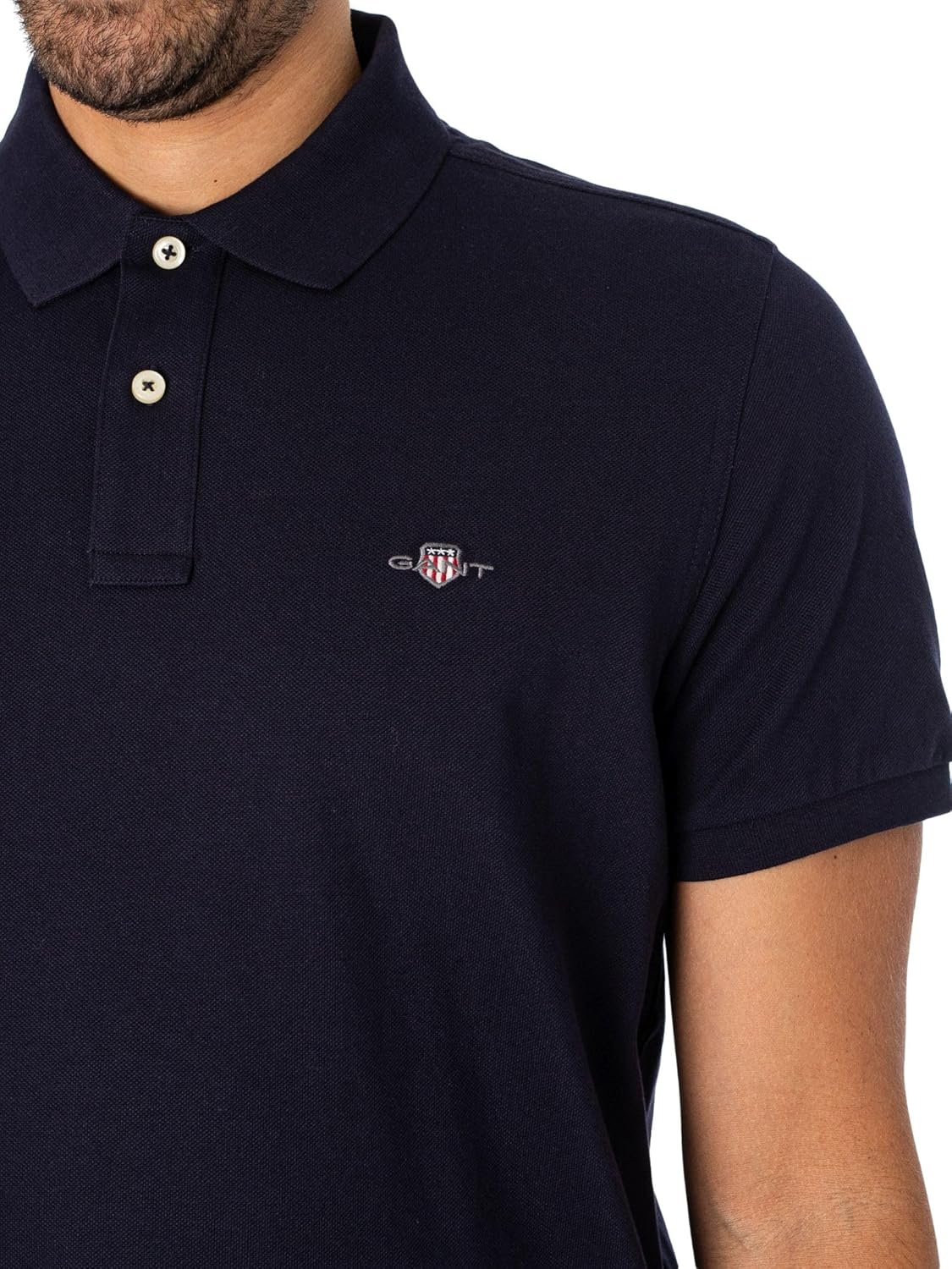 Thumbnail 3 de GANT Herren Shield-Pique-Poloshirt regulär in Evening Blue