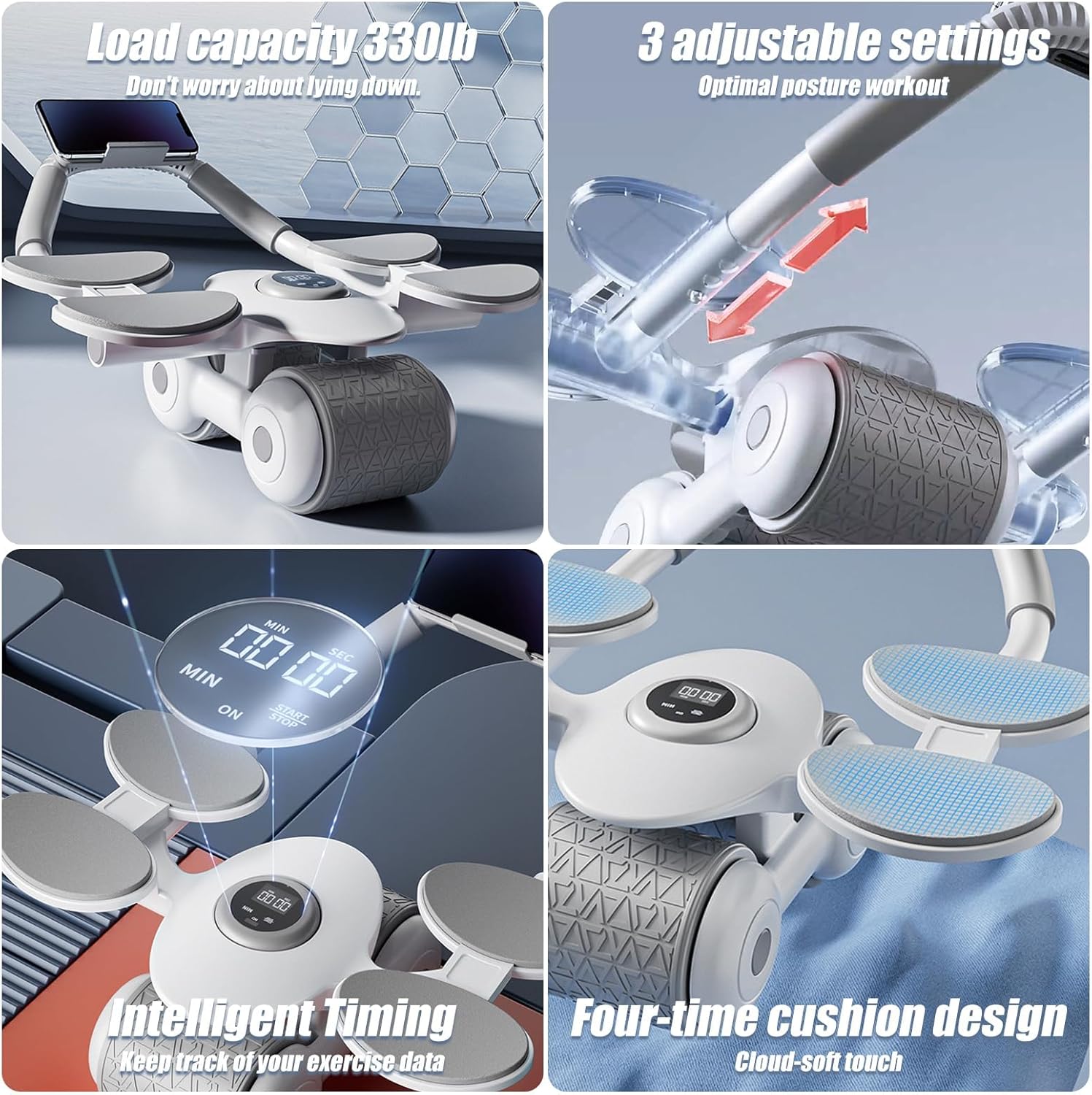 Ytloospt Ab Roller Wheel with Timer