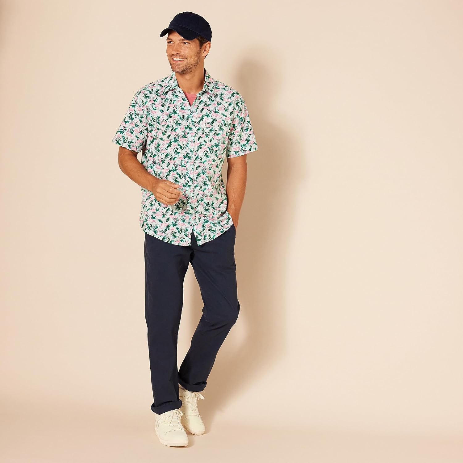 Thumbnail 3 de Amazon Essentials Men’s Regular-Fit Short-Sleeve Print Shirt
