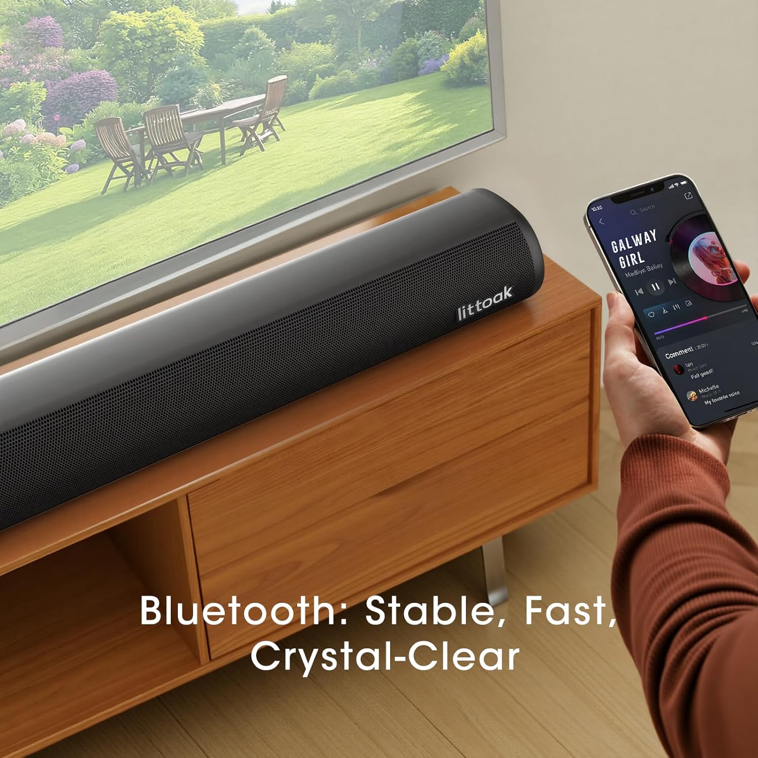 Thumbnail 2 de LITTOAK 16 Inch TV Soundbar with HDMI ARC, Bluetooth 5.0 and Wall Mounting