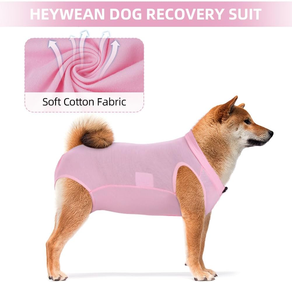 Thumbnail 3 de Adiwo combinaison de récupération pour chien (rose L) – anti-léchage post-chirurgie