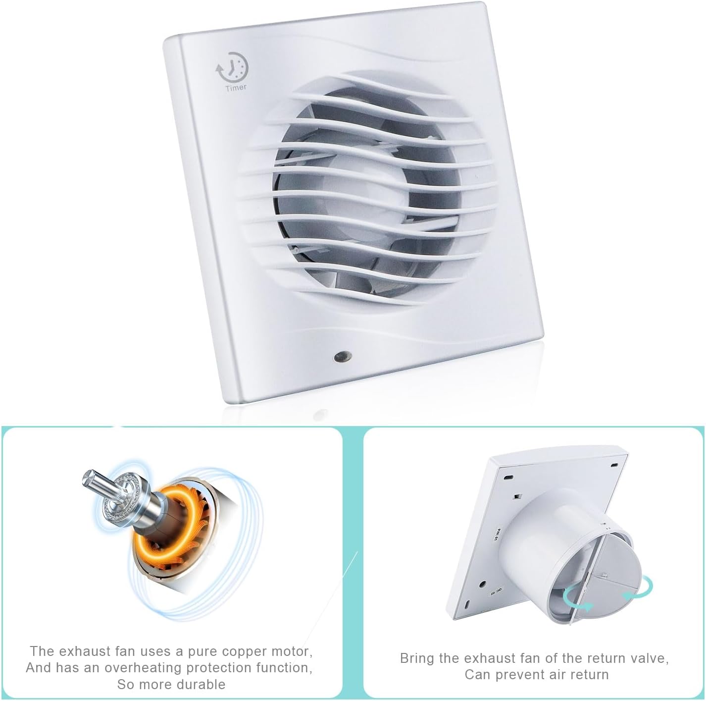 Detalle de Anesty 4” bathroom extractor fan