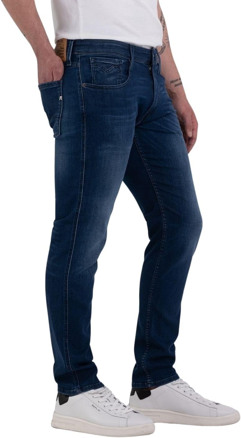 Detalle 2 de Replay Anbass Slim-Fit Jeans mit Comfort Stretch – Herren