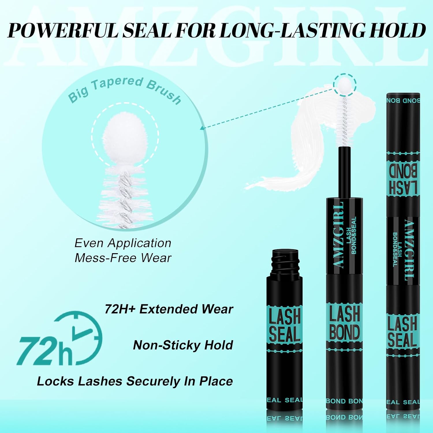Detalle 2 de AMZGIRL LASH 0763114057505 Black Bond & Seal Lash Glue, 10 ml