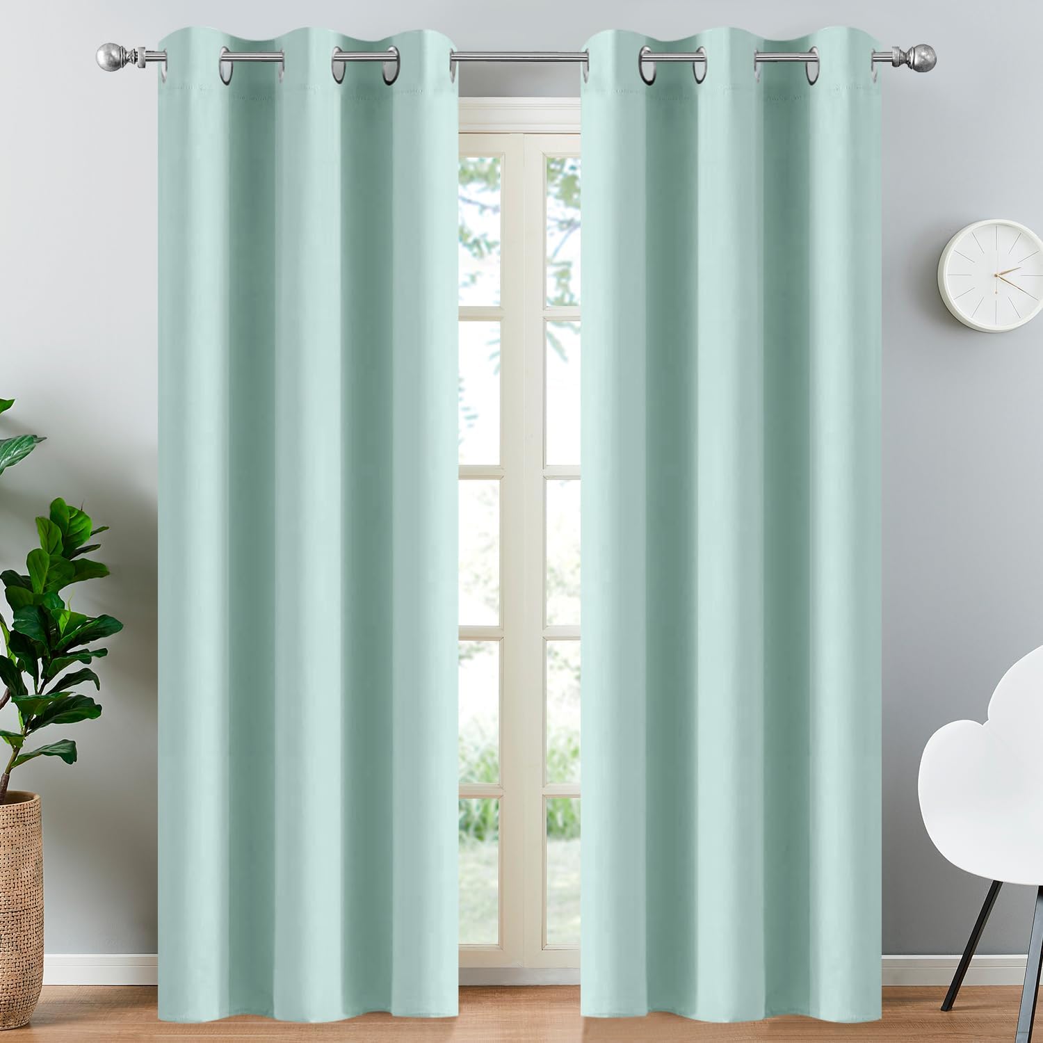 Detalle de Yakamok 38x90 Blackout Curtains for Bedroom
