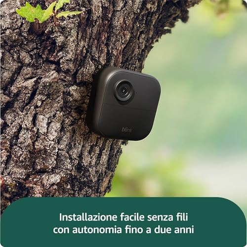 Detalle de Blink Outdoor 4 + Blink Mini 2K+ (Nero) con Modulo di sincronizzazione di base incluso