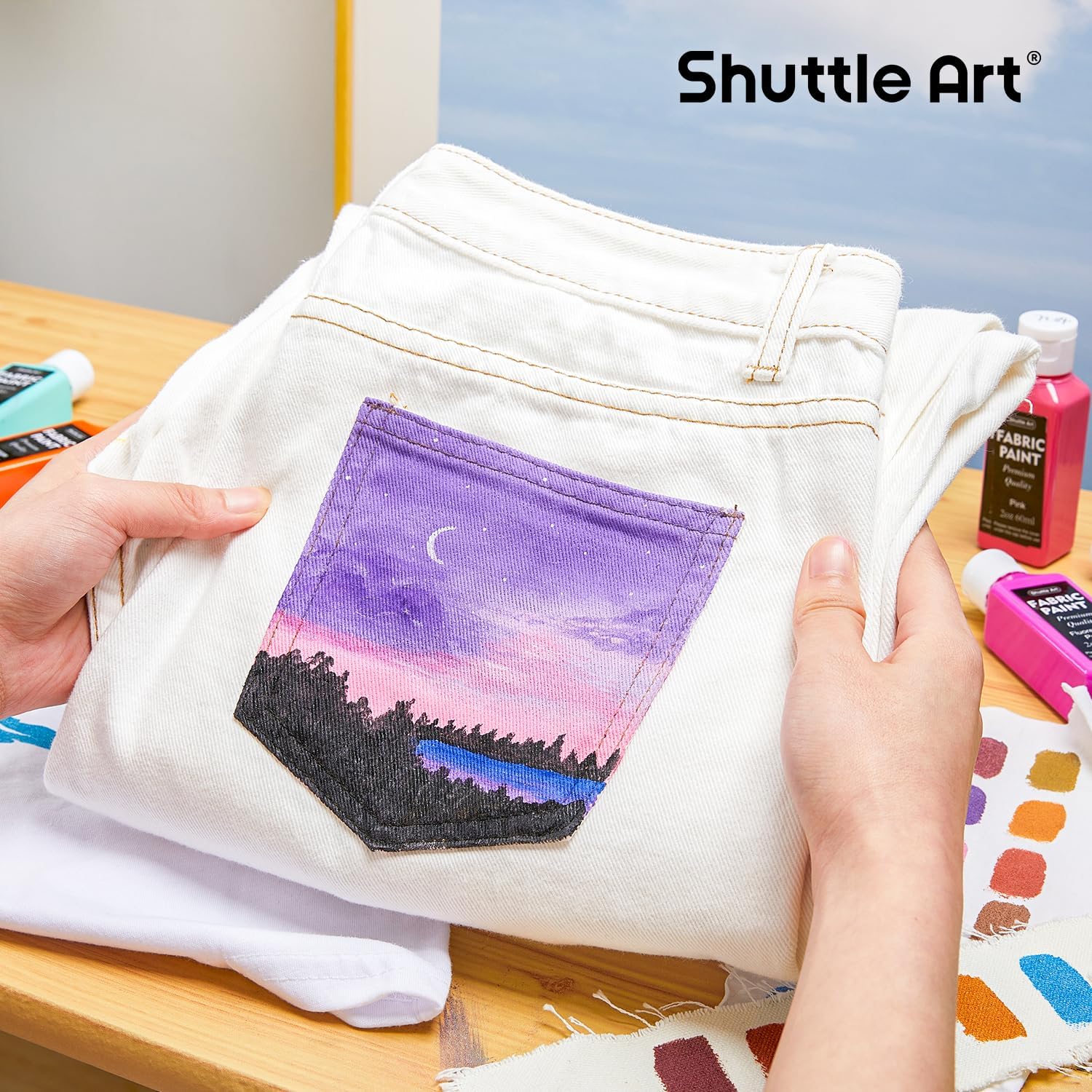 Detalle 1 de Shuttle Art Textilfarben Set 30 Farben