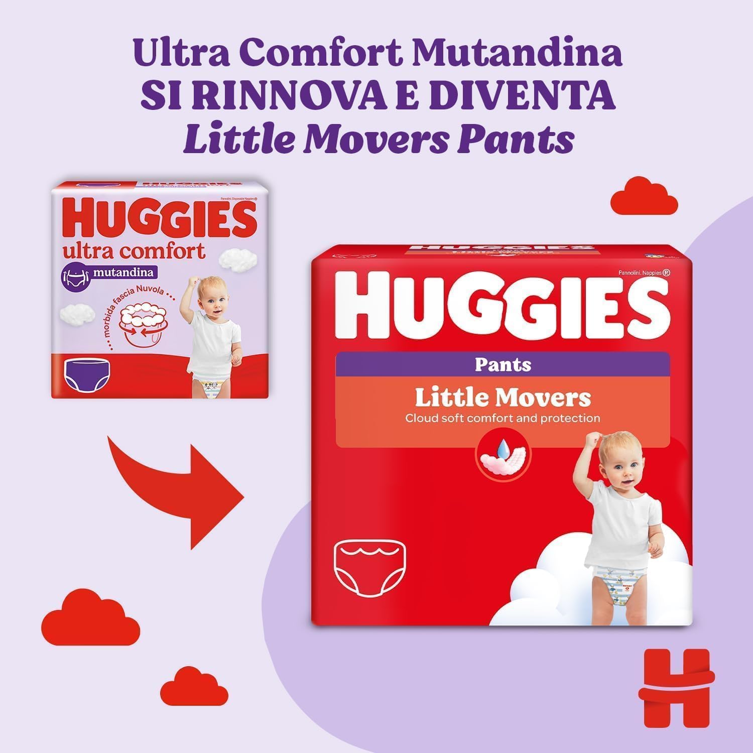 Thumbnail 1 de Huggies Little Movers Taglia 6 52 Pz