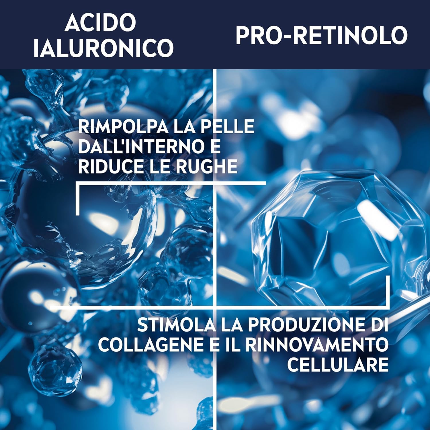 Detalle de NIVEA MEN Anti-Age Hyaluron Hydro Gel Uomo 50 ml – crema viso antirughe in gel all’acido ialuronico