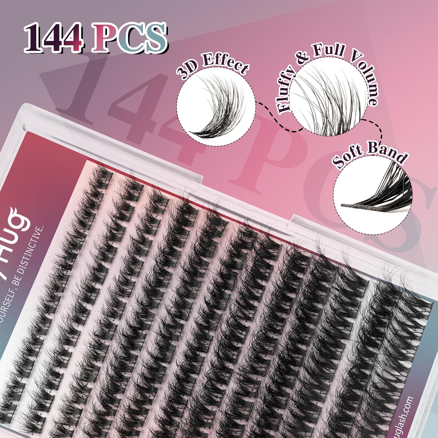 Thumbnail 1 de Mayhug wimperextensionset 144 stuks met 3D-wimpers van 8–18 mm