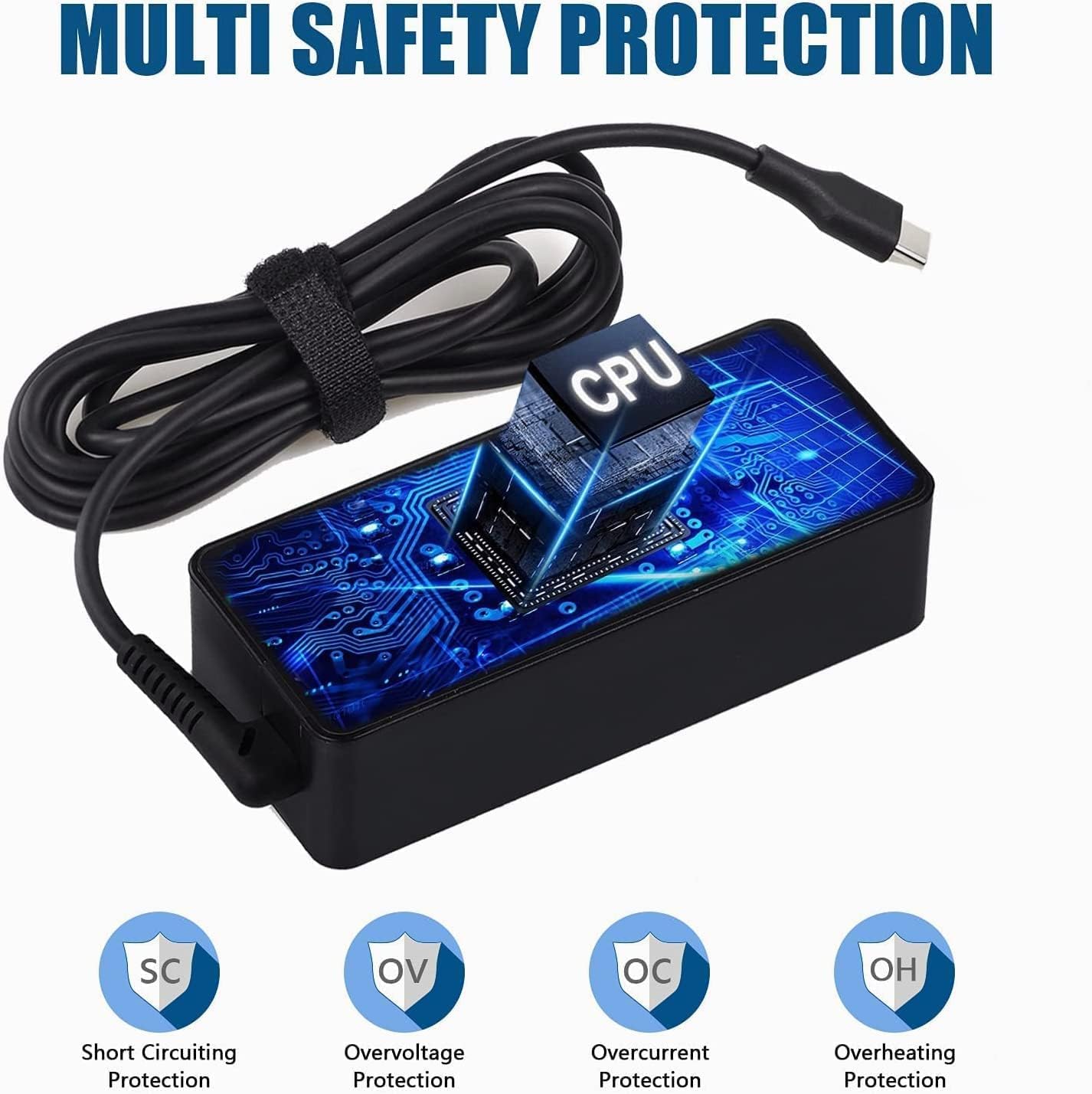 Detalle de Cargador USB-C 65W / 45W para Lenovo y Dell